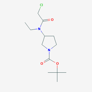 molecular formula C13H23ClN2O3 B3234001 3-[(2-Chloro-acetyl)-ethyl-amino]-pyrrolidine-1-carboxylic acid tert-butyl ester CAS No. 1353960-33-4