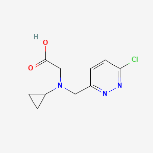 molecular formula C10H12ClN3O2 B3234098 [(6-Chloro-pyridazin-3-ylmethyl)-cyclopropyl-amino]-acetic acid CAS No. 1353963-10-6