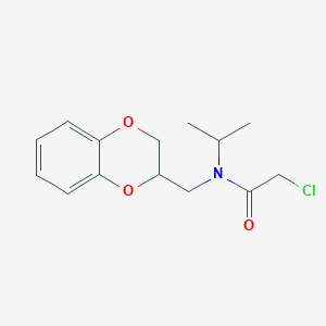 molecular formula C14H18ClNO3 B3234109 2-Chloro-N-(2,3-dihydro-benzo[1,4]dioxin-2-ylmethyl)-N-isopropyl-acetamide CAS No. 1353963-32-2