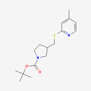 molecular formula C16H24N2O2S B3234115 3-(4-Methyl-pyridin-2-ylsulfanylmethyl)-pyrrolidine-1-carboxylic acid tert-butyl ester CAS No. 1353963-43-5