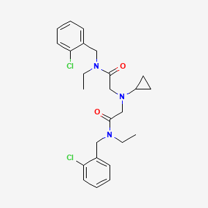 molecular formula C25H31Cl2N3O2 B3234143 2,2'-(Cyclopropylazanediyl)bis(N-(2-chlorobenzyl)-N-ethylacetamide) CAS No. 1353964-61-0