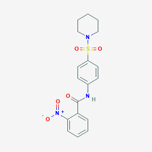 molecular formula C18H19N3O5S B323416 2-nitro-N-[4-(1-piperidinylsulfonyl)phenyl]benzamide 
