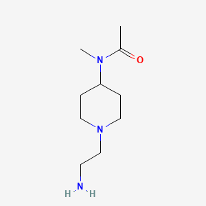 molecular formula C10H21N3O B3234165 N-[1-(2-Amino-ethyl)-piperidin-4-yl]-N-methyl-acetamide CAS No. 1353965-23-7