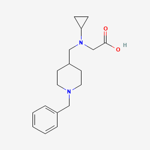 molecular formula C18H26N2O2 B3234179 [(1-Benzyl-piperidin-4-ylmethyl)-cyclopropyl-amino]-acetic acid CAS No. 1353965-43-1