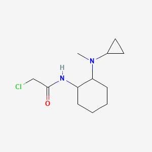 molecular formula C12H21ClN2O B3234225 2-Chloro-N-[2-(cyclopropyl-methyl-amino)-cyclohexyl]-acetamide CAS No. 1353966-38-7