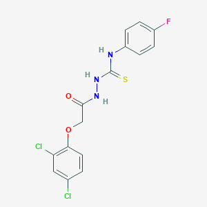 molecular formula C15H12Cl2FN3O2S B323424 2-[(2,4-dichlorophenoxy)acetyl]-N-(4-fluorophenyl)hydrazinecarbothioamide 