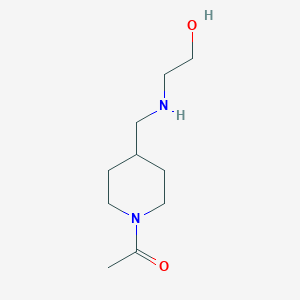 molecular formula C10H20N2O2 B3234246 1-{4-[(2-Hydroxy-ethylamino)-methyl]-piperidin-1-yl}-ethanone CAS No. 1353966-63-8