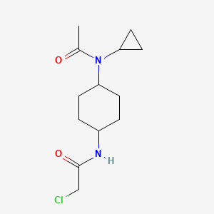 molecular formula C13H21ClN2O2 B3234283 N-[4-(Acetyl-cyclopropyl-amino)-cyclohexyl]-2-chloro-acetamide CAS No. 1353969-92-2
