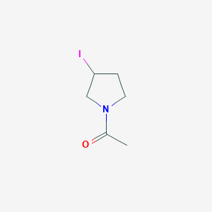molecular formula C6H10INO B3234285 1-(3-Iodopyrrolidin-1-yl)ethanone CAS No. 1353970-99-6
