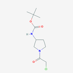 molecular formula C11H19ClN2O3 B3234301 [1-(2-Chloro-acetyl)-pyrrolidin-3-yl]-carbamic acid tert-butyl ester CAS No. 1353971-46-6