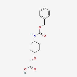 molecular formula C16H21NO5 B3234309 (4-Benzyloxycarbonylamino-cyclohexyloxy)-acetic acid CAS No. 1353971-48-8