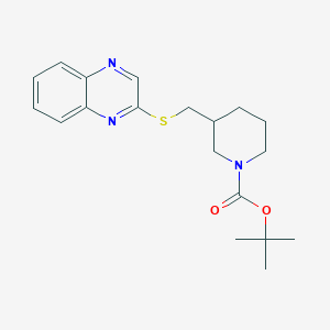 molecular formula C19H25N3O2S B3234334 3-(Quinoxalin-2-ylsulfanylmethyl)-piperidine-1-carboxylic acid tert-butyl ester CAS No. 1353972-61-8