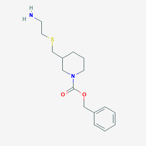 molecular formula C16H24N2O2S B3234380 3-(2-Amino-ethylsulfanylmethyl)-piperidine-1-carboxylic acid benzyl ester CAS No. 1353973-92-8