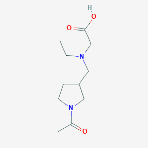 molecular formula C11H20N2O3 B3234436 [(1-Acetyl-pyrrolidin-3-ylmethyl)-ethyl-amino]-acetic acid CAS No. 1353974-45-4