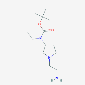 molecular formula C13H27N3O2 B3234455 [1-(2-Amino-ethyl)-pyrrolidin-3-yl]-ethyl-carbamic acid tert-butyl ester CAS No. 1353974-61-4