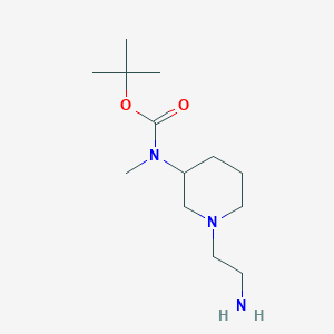 molecular formula C13H27N3O2 B3234464 [1-(2-Amino-ethyl)-piperidin-3-yl]-methyl-carbamic acid tert-butyl ester CAS No. 1353975-68-4