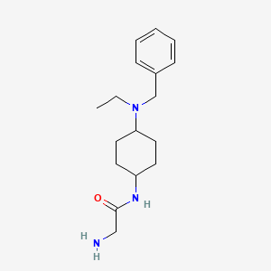 molecular formula C17H27N3O B3234466 2-Amino-N-[4-(benzyl-ethyl-amino)-cyclohexyl]-acetamide CAS No. 1353975-80-0