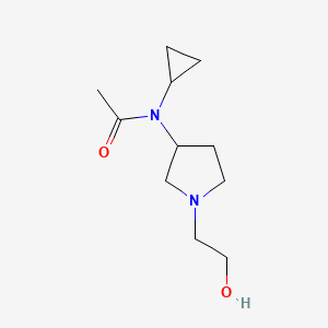 molecular formula C11H20N2O2 B3234498 N-Cyclopropyl-N-[1-(2-hydroxy-ethyl)-pyrrolidin-3-yl]-acetamide CAS No. 1353977-05-5