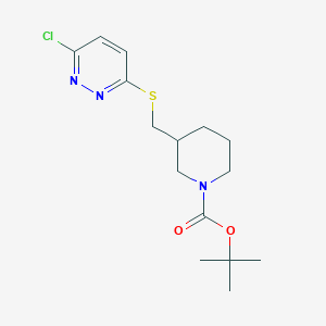 molecular formula C15H22ClN3O2S B3234533 3-(6-Chloro-pyridazin-3-ylsulfanylmethyl)-piperidine-1-carboxylic acid tert-butyl ester CAS No. 1353977-49-7