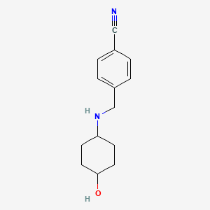 molecular formula C14H18N2O B3234579 4-((((1r,4r)-4-Hydroxycyclohexyl)amino)methyl)benzonitrile CAS No. 1353978-09-2