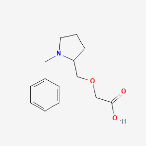 molecular formula C14H19NO3 B3234580 (1-Benzyl-pyrrolidin-2-ylmethoxy)-acetic acid CAS No. 1353978-10-5