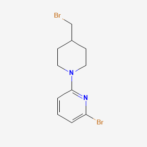 molecular formula C11H14Br2N2 B3234587 2-Bromo-6-(4-(bromomethyl)piperidin-1-yl)pyridine CAS No. 1353978-19-4