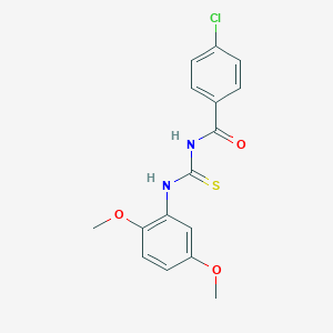 molecular formula C16H15ClN2O3S B323460 4-chloro-N-[(2,5-dimethoxyphenyl)carbamothioyl]benzamide 