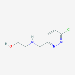 molecular formula C7H10ClN3O B3234602 2-[(6-Chloro-pyridazin-3-ylmethyl)-amino]-ethanol CAS No. 1353978-80-9