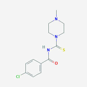 molecular formula C13H16ClN3OS B323461 4-chloro-N-[(4-methyl-1-piperazinyl)carbothioyl]benzamide 