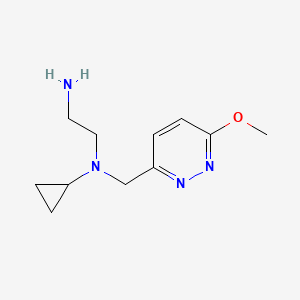 molecular formula C11H18N4O B3234610 N1-Cyclopropyl-N1-((6-methoxypyridazin-3-yl)methyl)ethane-1,2-diamine CAS No. 1353978-85-4
