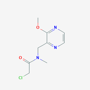 molecular formula C9H12ClN3O2 B3234611 2-Chloro-N-(3-methoxy-pyrazin-2-ylmethyl)-N-methyl-acetamide CAS No. 1353979-00-6