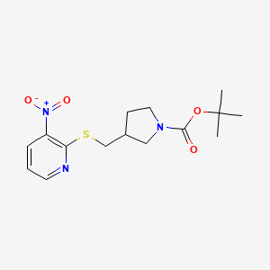 tert-Butyl 3-(((3-nitropyridin-2-yl)thio)methyl)pyrrolidine-1-carboxylate