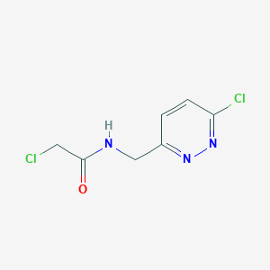 molecular formula C7H7Cl2N3O B3234620 2-Chloro-N-(6-chloro-pyridazin-3-ylmethyl)-acetamide CAS No. 1353979-17-5