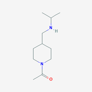 molecular formula C11H22N2O B3234640 1-[4-(Isopropylamino-methyl)-piperidin-1-yl]-ethanone CAS No. 1353979-33-5