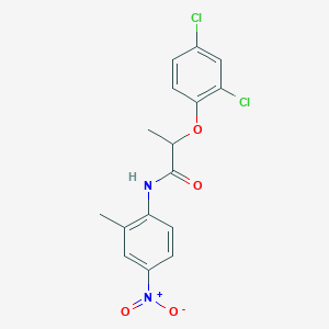 molecular formula C16H14Cl2N2O4 B323465 2-(2,4-dichlorophenoxy)-N-(2-methyl-4-nitrophenyl)propanamide 