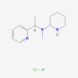molecular formula C13H22ClN3 B3234677 N-Methyl-N-(1-(pyridin-2-yl)ethyl)piperidin-2-amine hydrochloride CAS No. 1353980-01-4