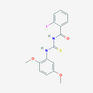 molecular formula C16H15IN2O3S B323469 N-[(2,5-dimethoxyphenyl)carbamothioyl]-2-iodobenzamide 
