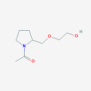 molecular formula C9H17NO3 B3234694 1-[2-(2-Hydroxy-ethoxymethyl)-pyrrolidin-1-yl]-ethanone CAS No. 1353980-17-2