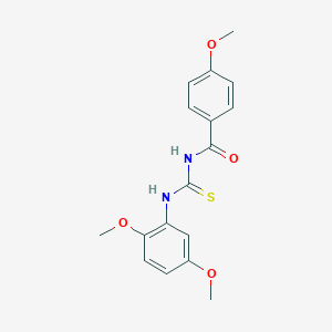 molecular formula C17H18N2O4S B323470 N-[(2,5-dimethoxyphenyl)carbamothioyl]-4-methoxybenzamide 