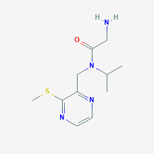 molecular formula C11H18N4OS B3234718 2-Amino-N-isopropyl-N-(3-methylsulfanyl-pyrazin-2-ylmethyl)-acetamide CAS No. 1353980-66-1