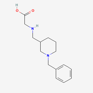 molecular formula C15H22N2O2 B3234729 [(1-Benzyl-piperidin-3-ylmethyl)-amino]-acetic acid CAS No. 1353980-90-1