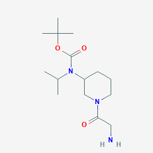 molecular formula C15H29N3O3 B3234754 [1-(2-Amino-acetyl)-piperidin-3-yl]-isopropyl-carbamic acid tert-butyl ester CAS No. 1353981-06-2