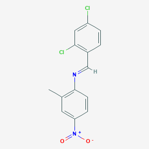 molecular formula C14H10Cl2N2O2 B323477 N-(2,4-dichlorobenzylidene)-2-methyl-4-nitroaniline 