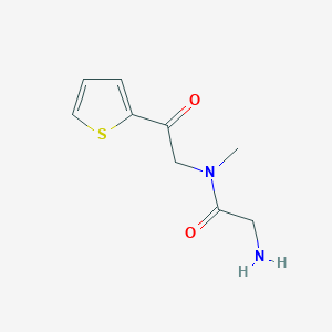 molecular formula C9H12N2O2S B3234795 2-Amino-N-methyl-N-(2-oxo-2-thiophen-2-yl-ethyl)-acetamide CAS No. 1353981-60-8
