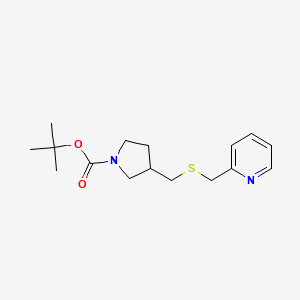 molecular formula C16H24N2O2S B3234799 3-(Pyridin-2-ylmethylsulfanylmethyl)-pyrrolidine-1-carboxylic acid tert-butyl ester CAS No. 1353981-61-9