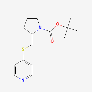 molecular formula C15H22N2O2S B3234804 2-(Pyridin-4-ylsulfanylmethyl)-pyrrolidine-1-carboxylic acid tert-butyl ester CAS No. 1353981-70-0