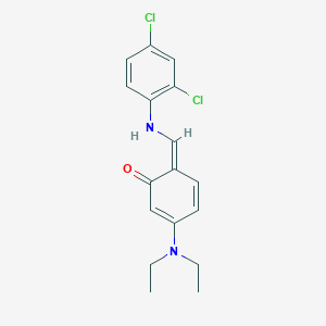 molecular formula C17H18Cl2N2O B323481 (6Z)-6-[(2,4-dichloroanilino)methylidene]-3-(diethylamino)cyclohexa-2,4-dien-1-one 