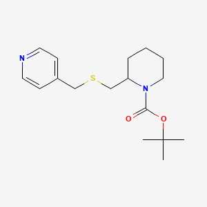 2-(Pyridin-4-ylmethylsulfanylmethyl)piperidine-1-carboxylic acid tert-butyl ester