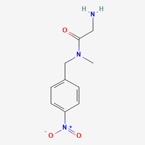molecular formula C10H13N3O3 B3234824 2-Amino-N-methyl-N-(4-nitro-benzyl)-acetamide CAS No. 1353982-33-8