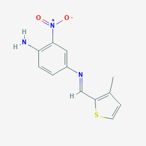 molecular formula C12H11N3O2S B323483 N~4~-[(3-methyl-2-thienyl)methylene]-2-nitro-1,4-benzenediamine 